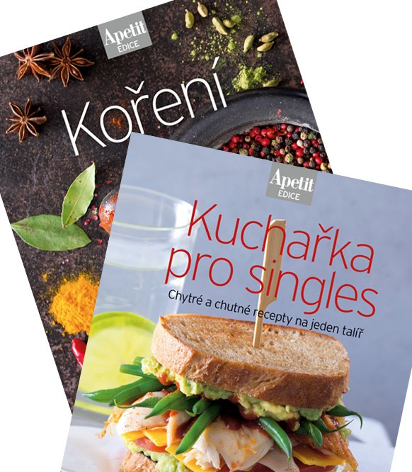 2 knihy - Kuchařka pro singles + Koření