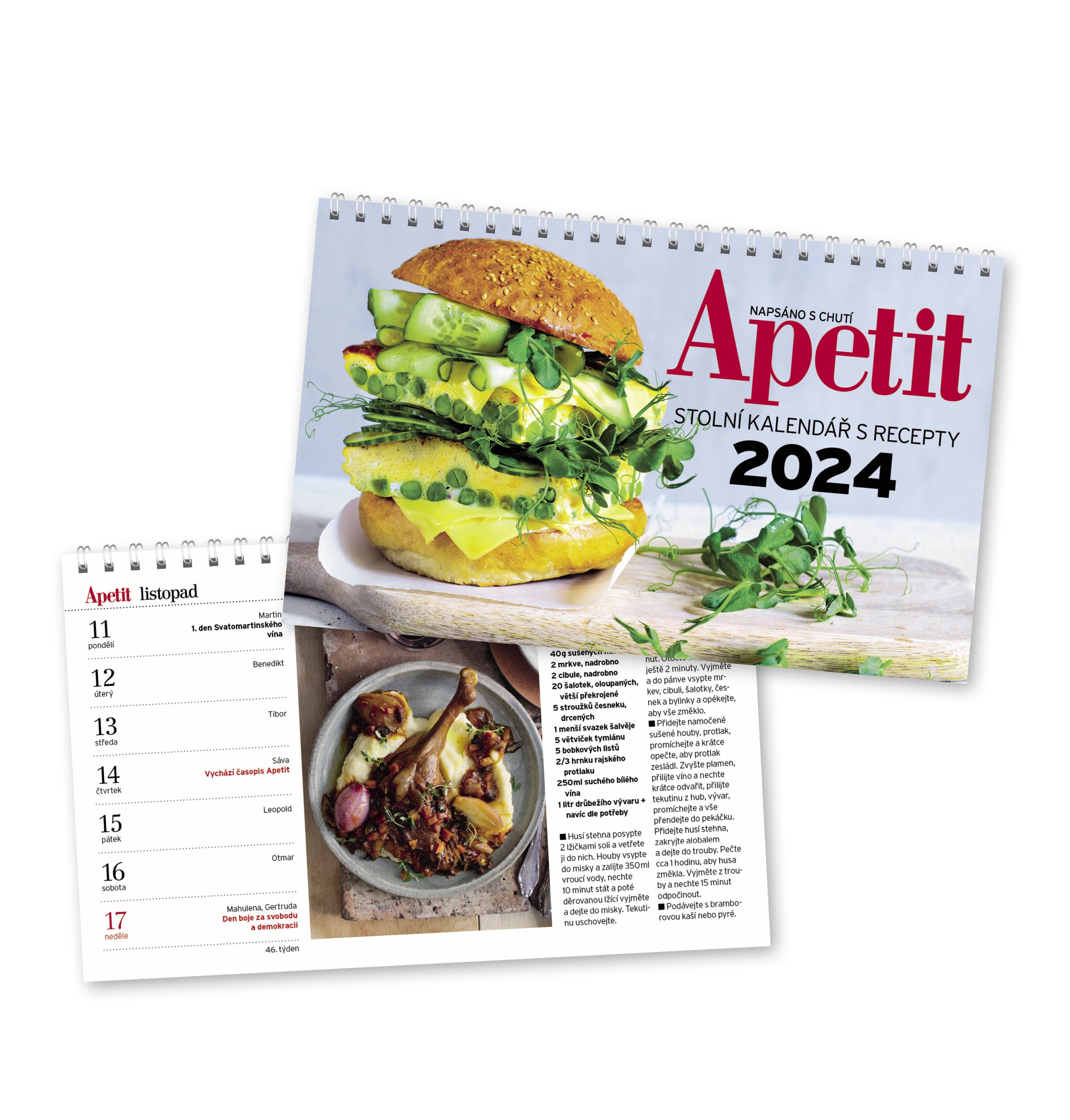 Stolní kalendář s ověřenými recepty od Apetitu